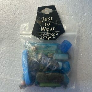 Just to wear beads see glass stones blue Brown green multicolored brand new